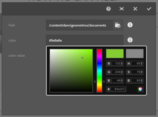 Color Picker dialog