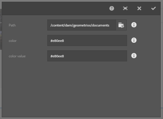 AEM color picker custom field